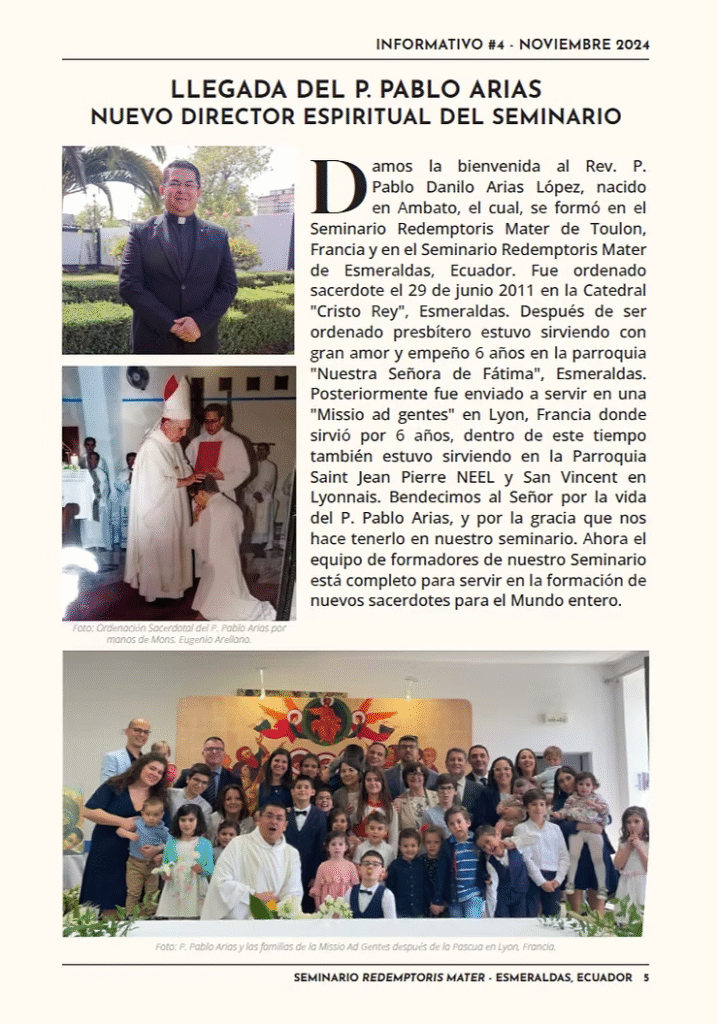 image-5-718x1024 NOTICIAS Noviembre- Seminario Diocesano Misionero REDEMPTORIS MATER "San Pedro Claver"