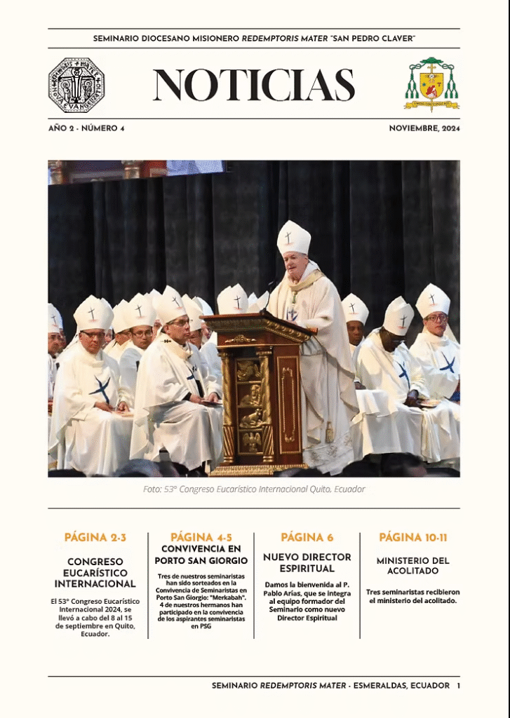 image-727x1024 NOTICIAS Noviembre- Seminario Diocesano Misionero REDEMPTORIS MATER "San Pedro Claver"